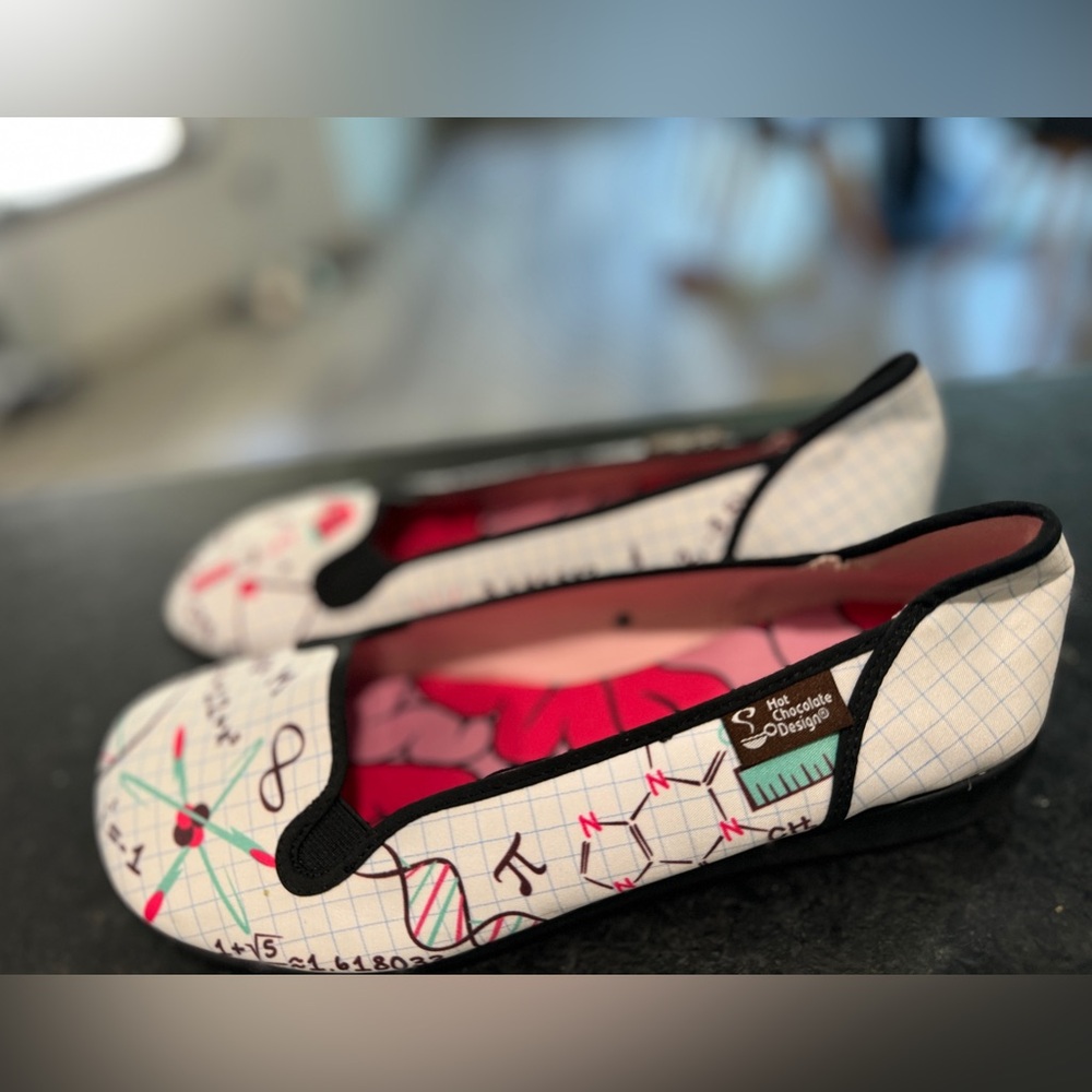 NWOT hot chocolate designs slip on “Nerdy” shoes